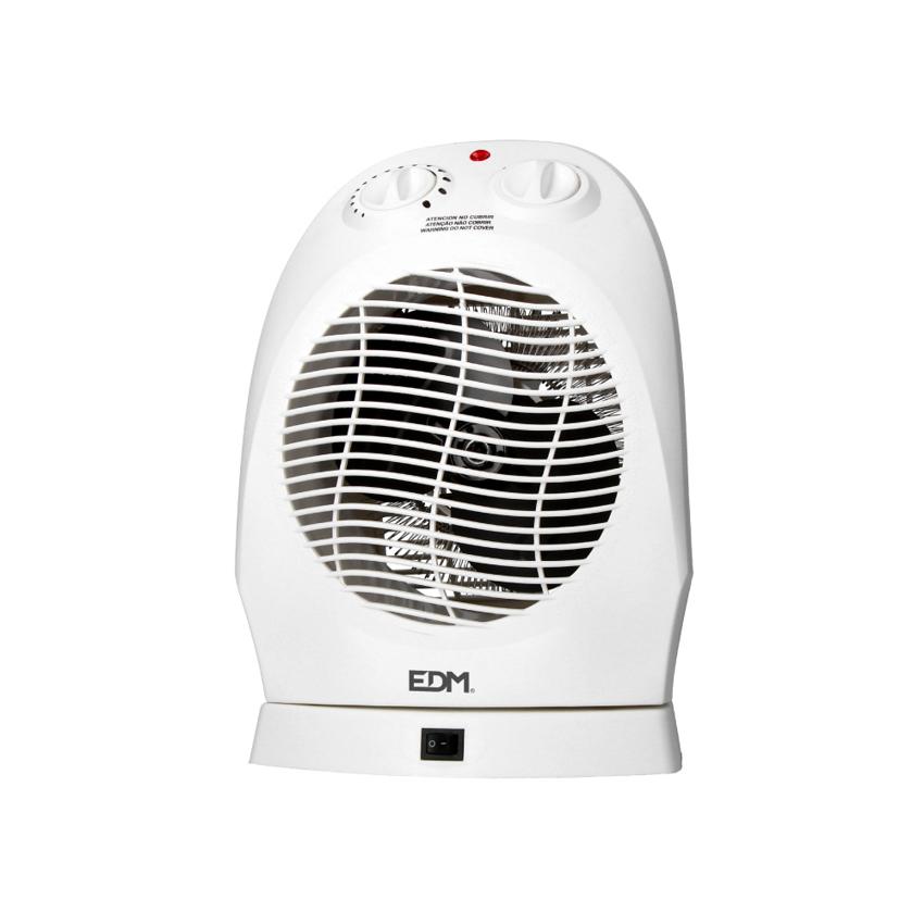 calefactor vertical blanco, 2000w, giratorio 90º