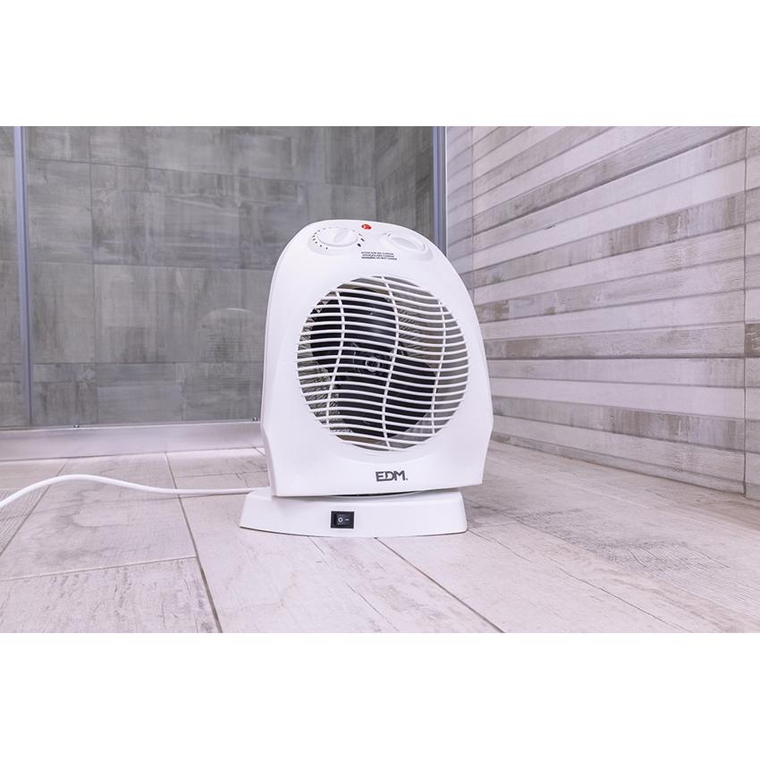 calefactor vertical blanco, 2000w, giratorio 90º