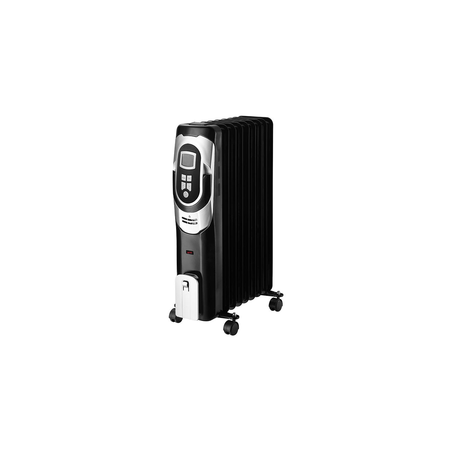 radiador negro de aceite 2000W 9 elementos, regulable, protección antivuelco