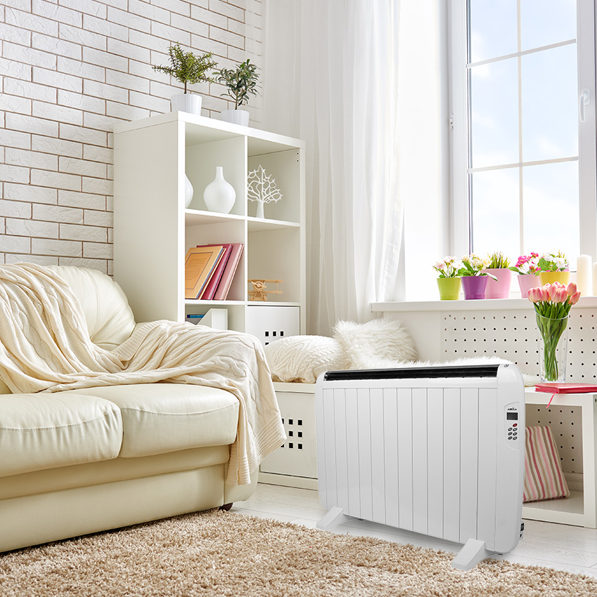 emisor térmico con termostato regulable 1800W, 11 elementos, medidas: 87,5 x 58,5 x 7,5 cm