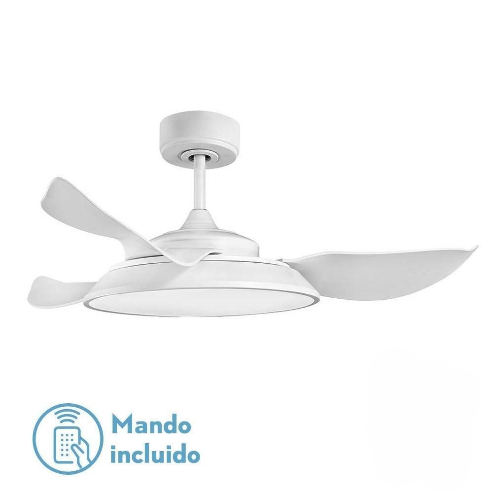 ventilador dc 40w 3 aspas 4400lm 6 velocidades 3000-4000-6500k con control remoto, memoria y temporizador - ideal para climatización y comfort.