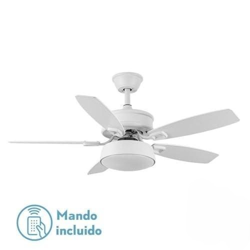 ventilador dc 30w, 5 aspas, 6 velocidades, 3 colores, 106.7d, control remoto, memoria y temporizador, ideal para climatización y confort.